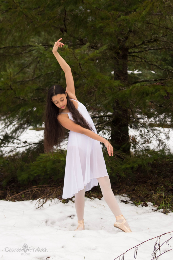 ballerina in snow |Desiree Prakash Studio